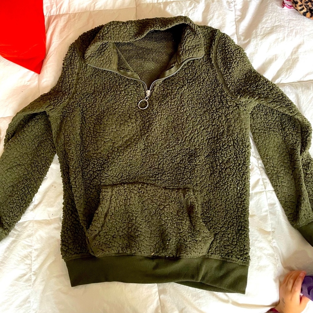 Green Fuzzy Sweater